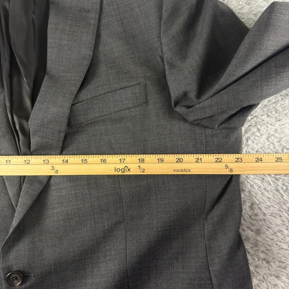 Lauren‎ Ralph Lauren Mens Wool Suit Jacket Blazer Charcoal Gray 44L 2-Button